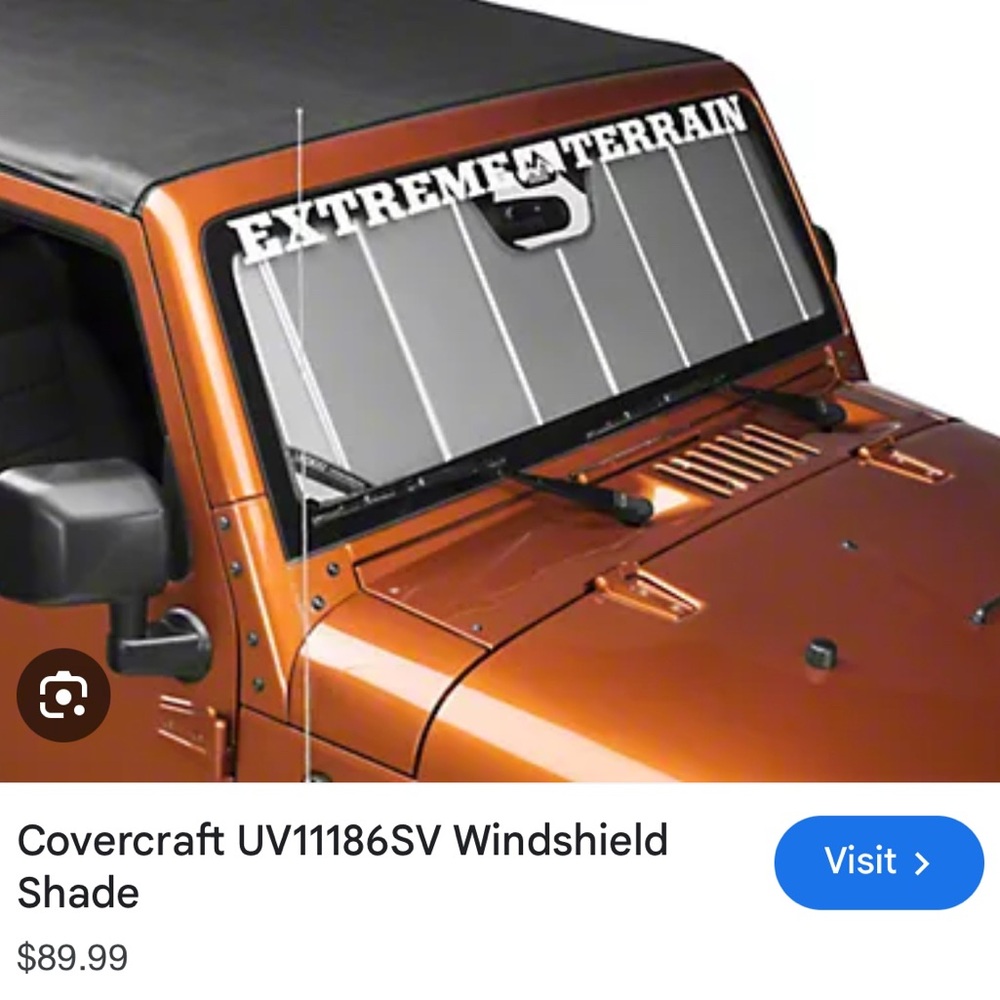 Jeep Wrangler covercraft sunshade